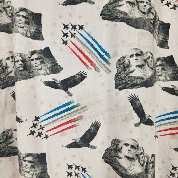 Redhead Patriotic Button Up Shirt Men's 3XL Mount Rushmore Eagles Jets Capitol - Picture 5 of 7
